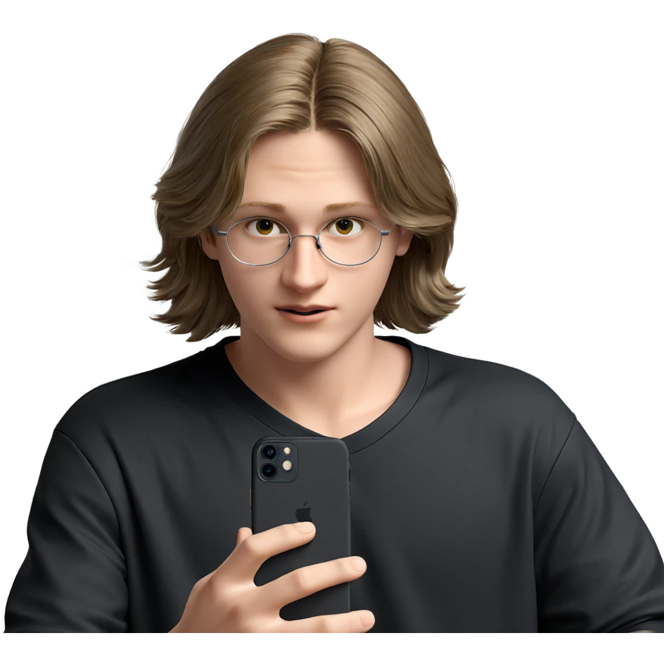 boy with phone in hand emoji