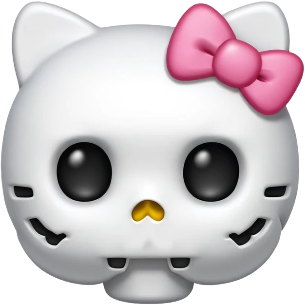 Hello kitty skull emoji