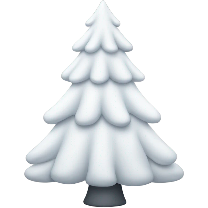 white christmas tree emoji