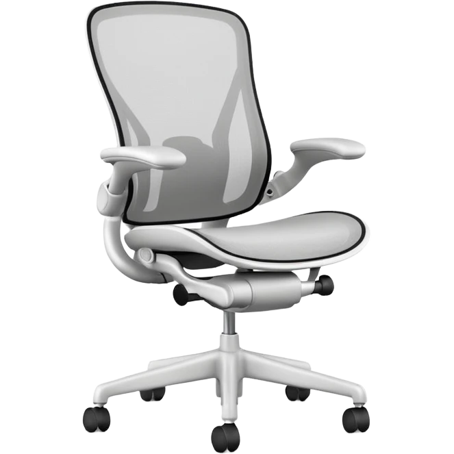 white sayl herman miller ergonomic chair emoji