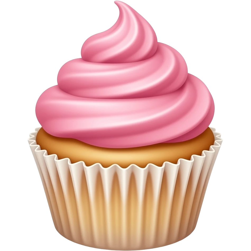 Cupcake with pink icing emoji