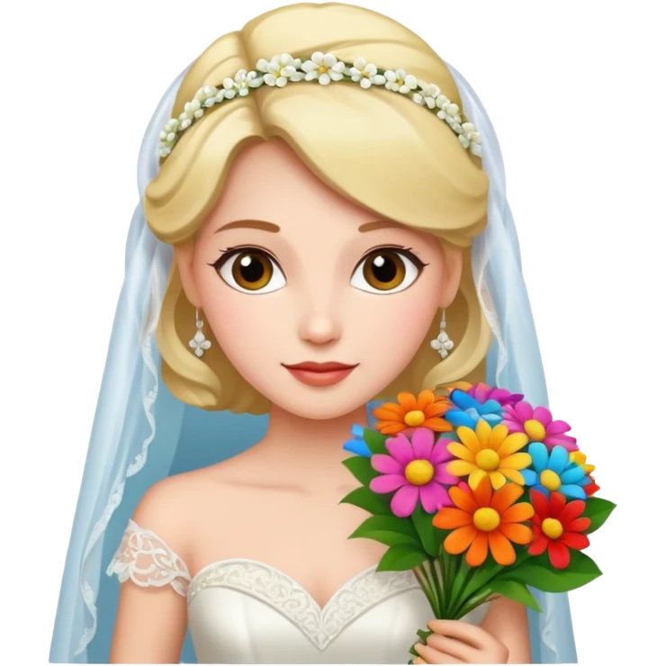 bride flower bouquet emoji