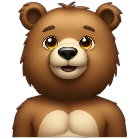 Bear looking sexy emoji
