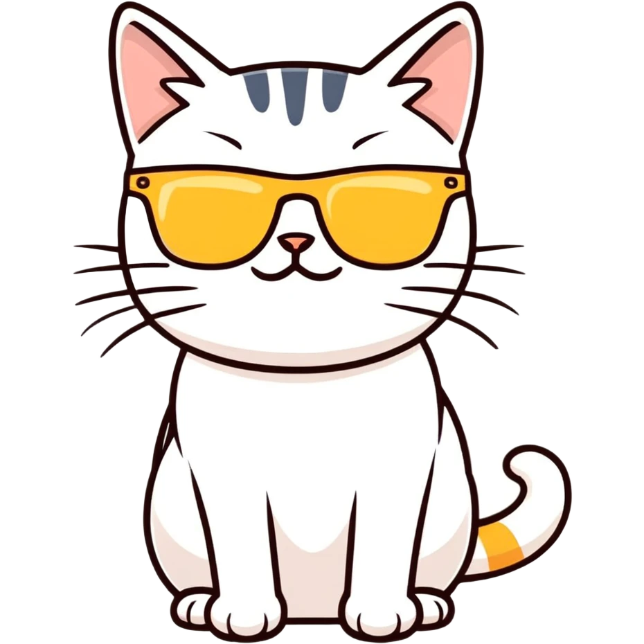 Cat with sunglasses emoji