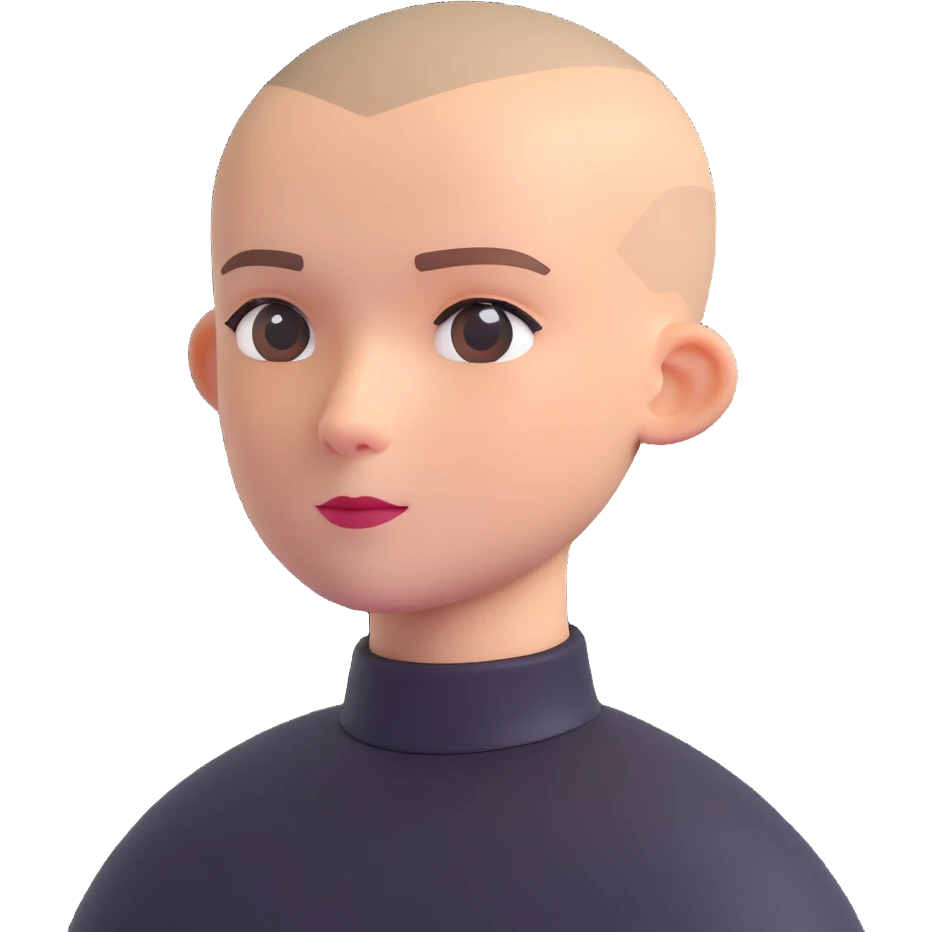 brown person with a buzzcut emoji