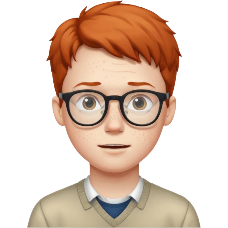 Nerdy boy with glasses emoji