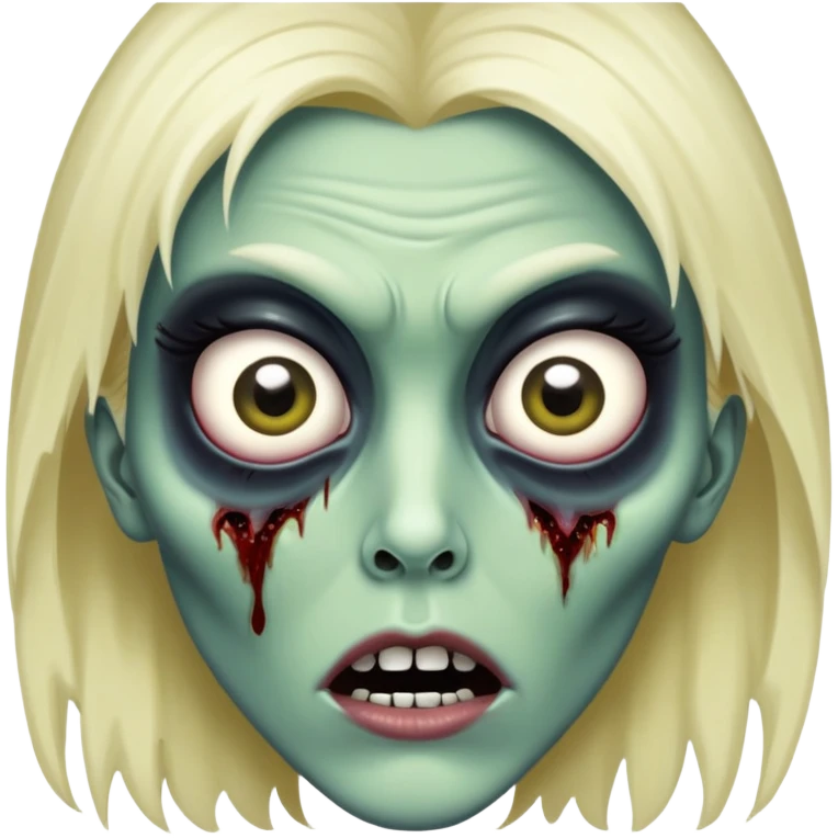 Tall zombie girl but Rick astleys place on his face where his eyes are covers the place on her face where her eyes are and Rick Astleys eyes become monster eyes emoji