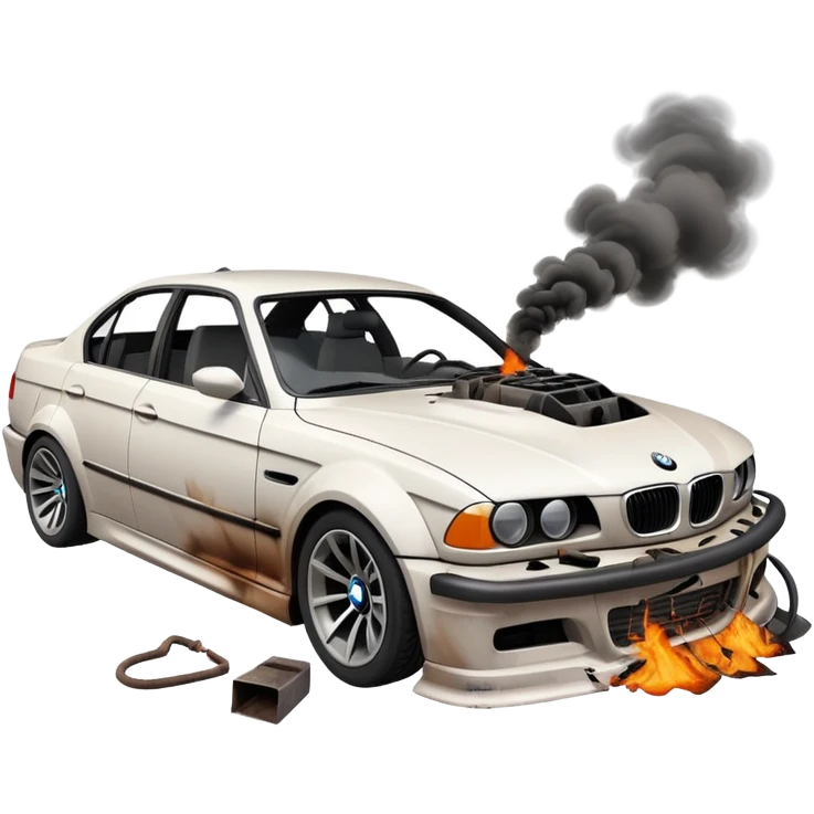 BMW car crash  emoji