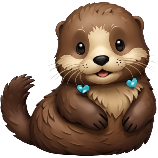 Adorable sea otter emoji