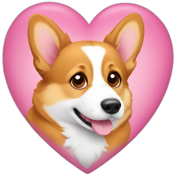Corgi in heart emoji