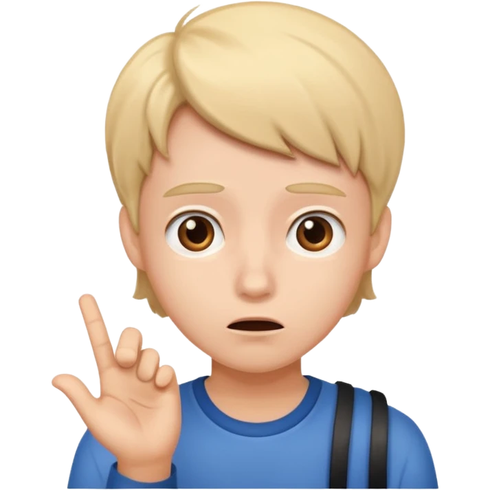student with a confused expression asking a question emoji