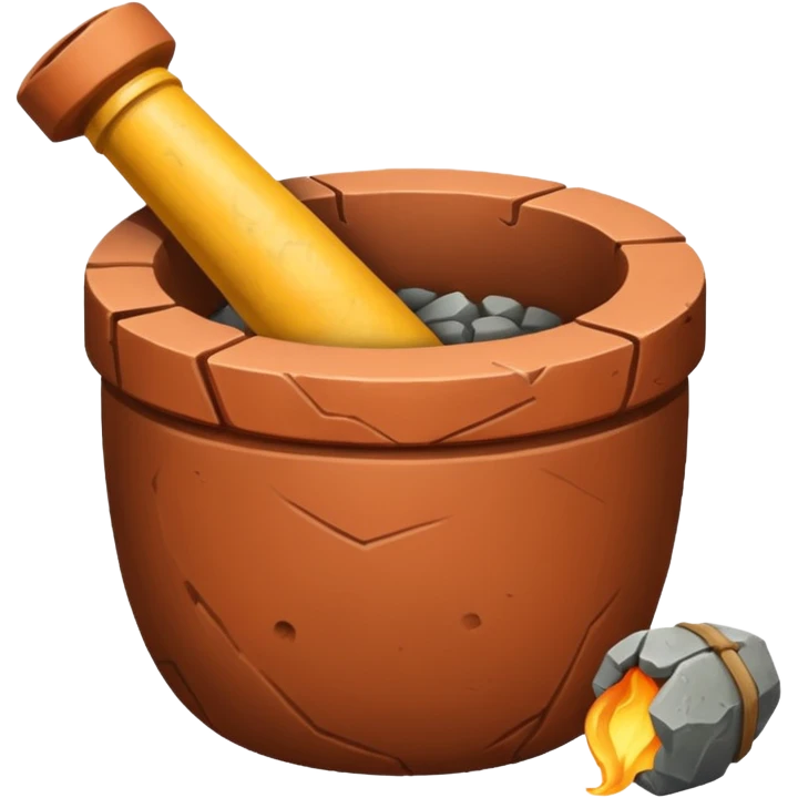 a mortar without pestle emoji