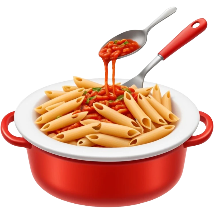 penne pasta with spicy arrabbiata sauce emoji