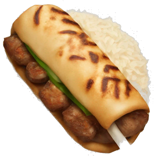 Kebab with rice emoji