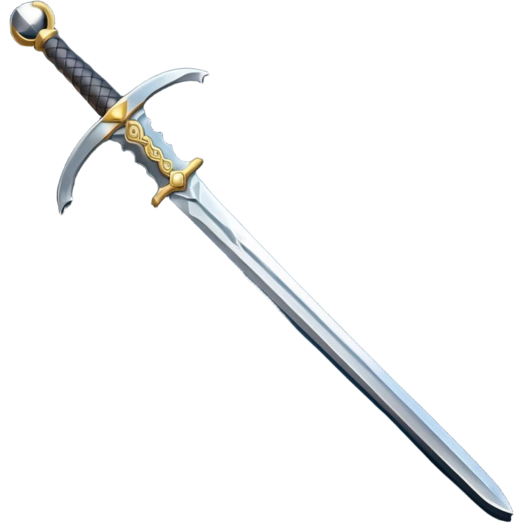 rapir sword, with round handle emoji