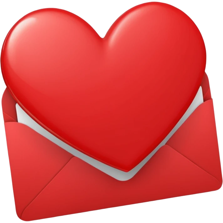 red greeting card emoji