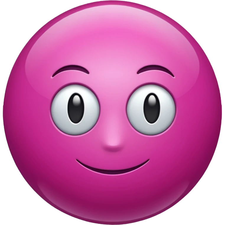magenta color sphere. Negative : Emoji. emoji