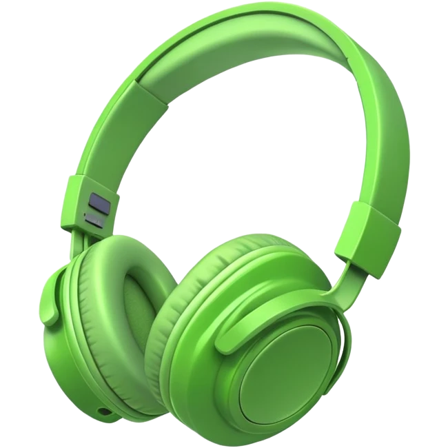 green headphones emoji