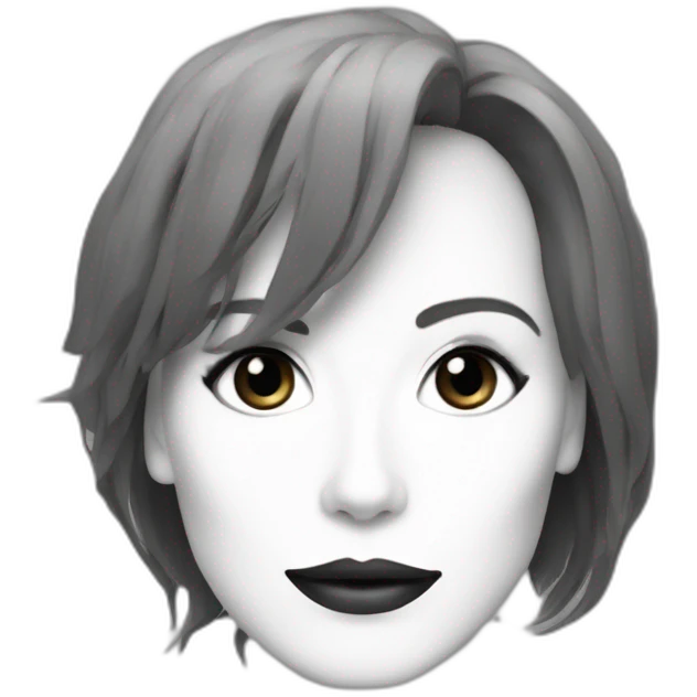Mylène Farmer en mousquetaires noir et blanc emoji