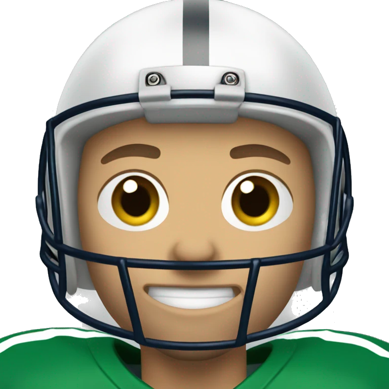 A caucasian football player emoji
