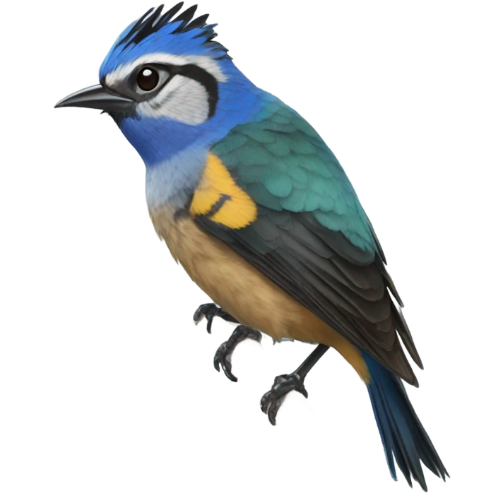 Blue-bearded helmetcrest emoji