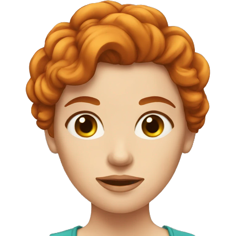 Femme rousse énervé  emoji