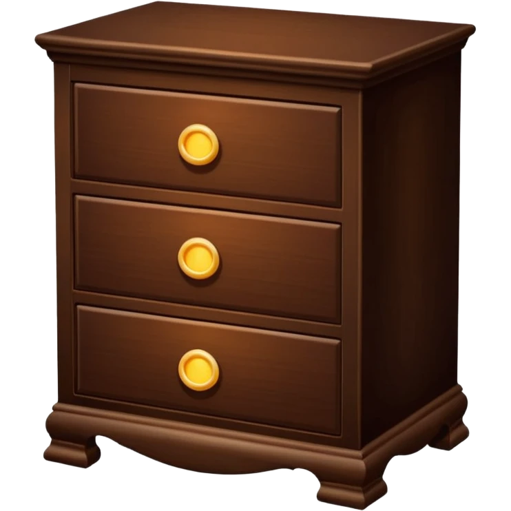 Cupboard-commode-drawer-night-stand furniture with a night lamp on  emoji