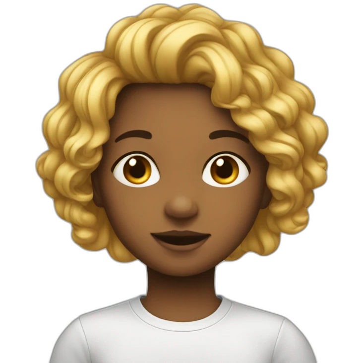 enfant cheveux noir emoji