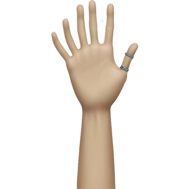 Prosthetic arm + pray emoji emoji