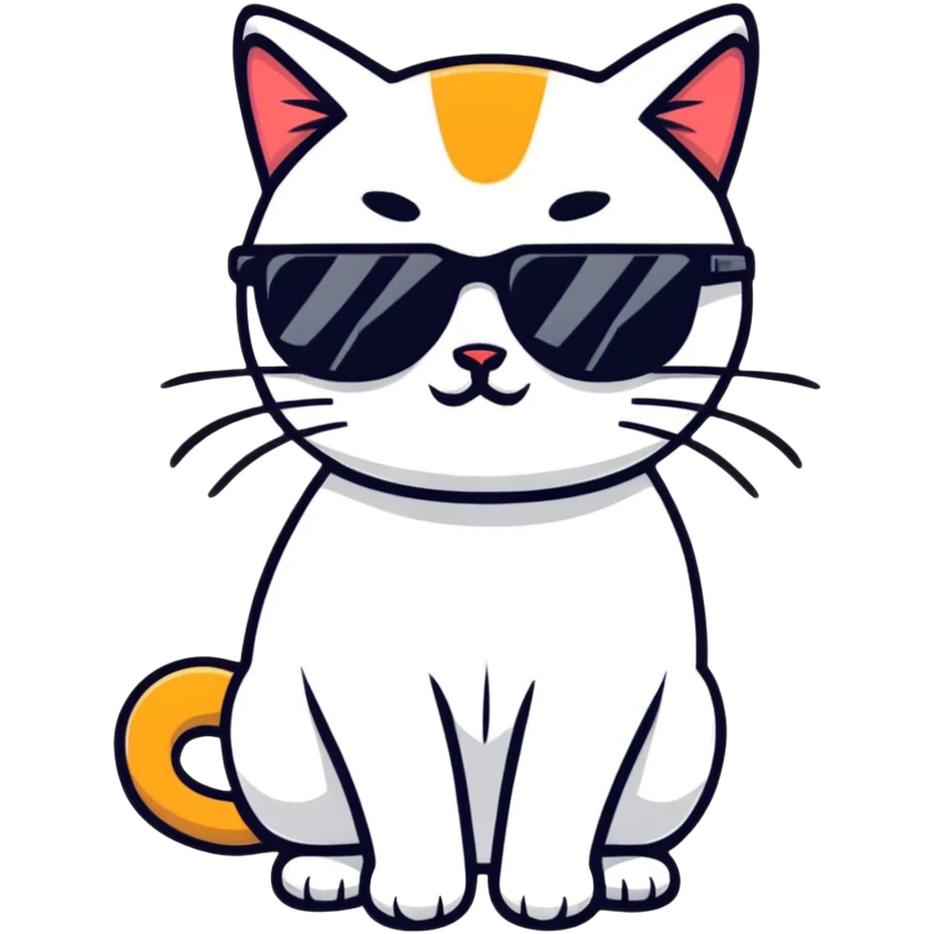 Cat with sunglasses emoji
