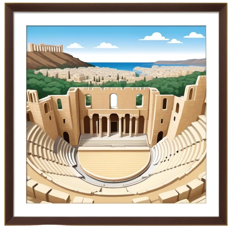 Cinematic Realistic Odeon of Herodes Atticus Emoji emoji