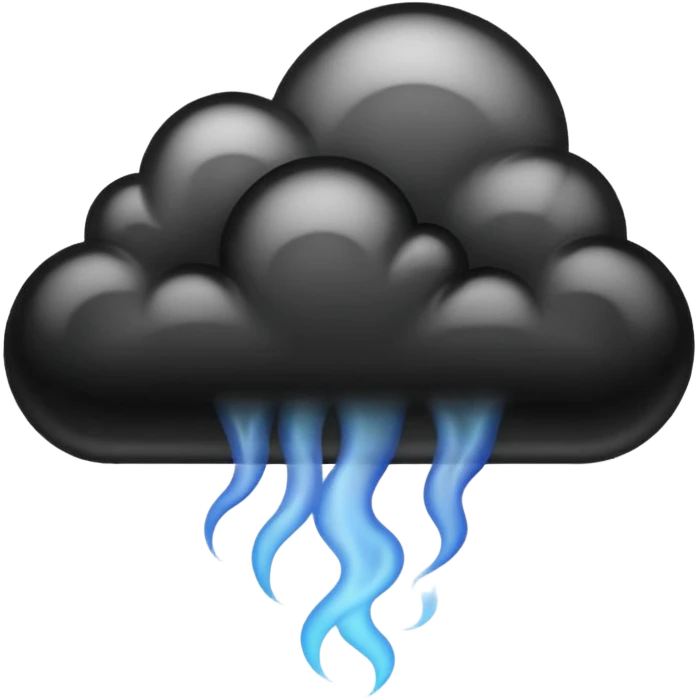 Black cloud with few shiny stars emoji