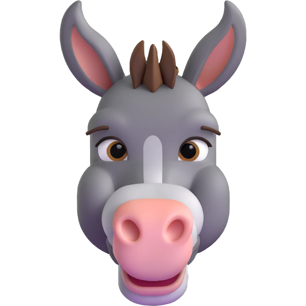 sad blue donkey emoji