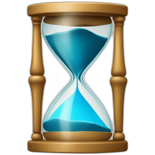 the letters RS with an hourglass in the R emoji