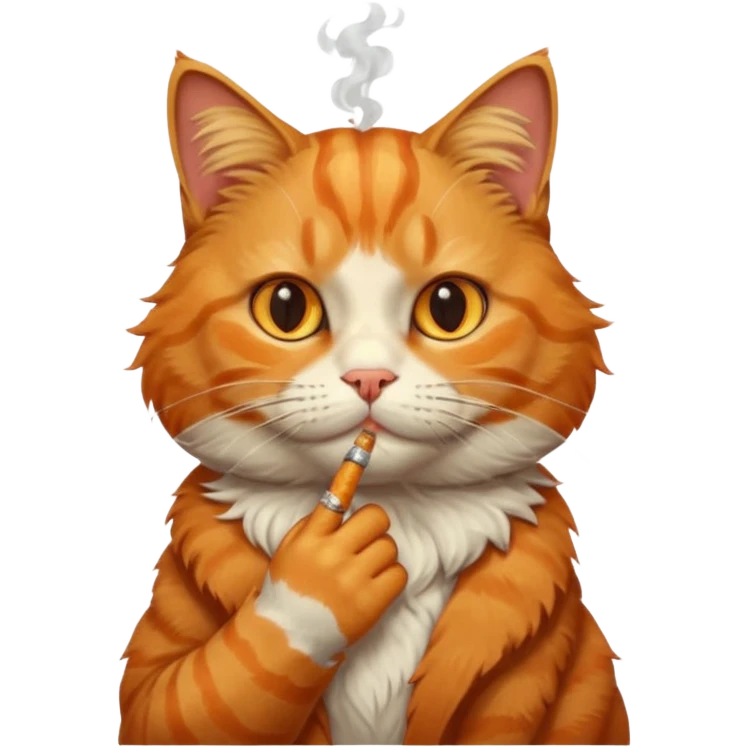 cat with cigarete emoji