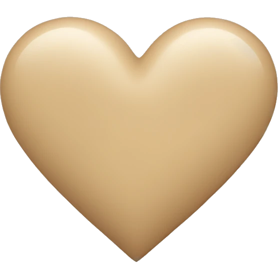 beige heart emoji