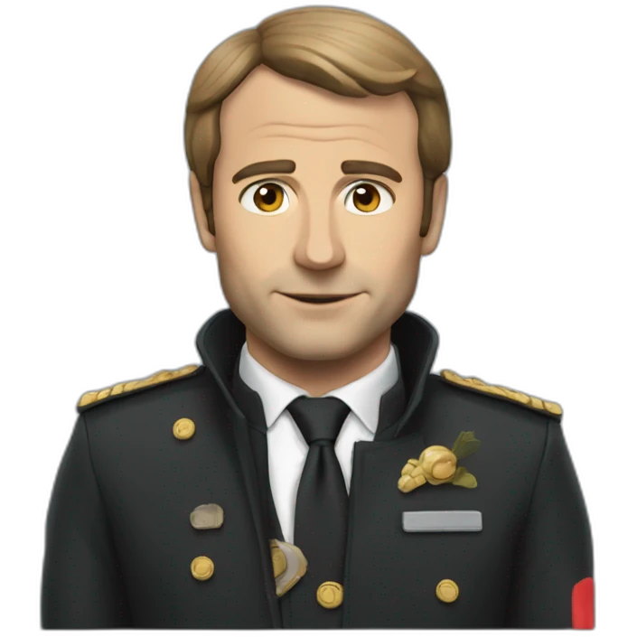 Macron in siperman emoji