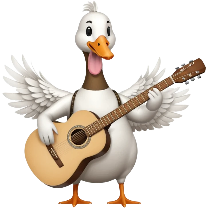 Goose with guitar emoji