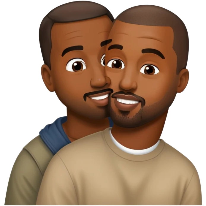 kanye kissing kanye emoji
