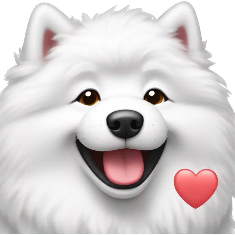Samoyed smile love emoji