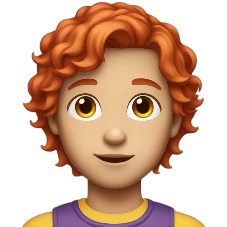 Kid with red medium hair named Landon emoji