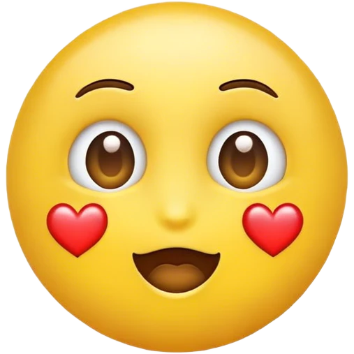 Yellow emoji with heart eyes emoji