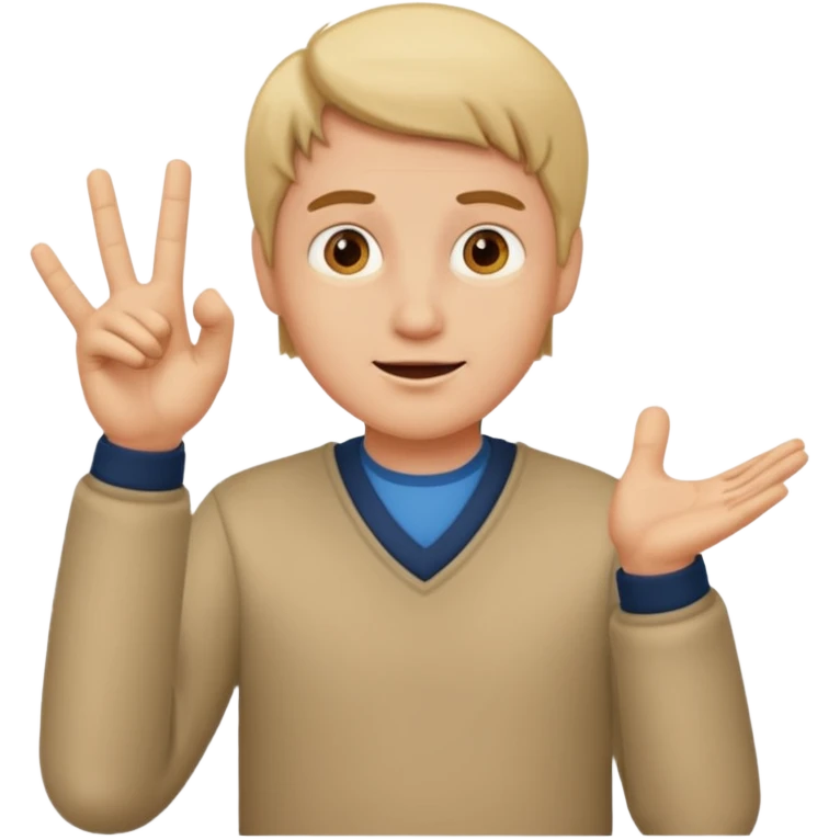 ambivalent hans gesture  emoji