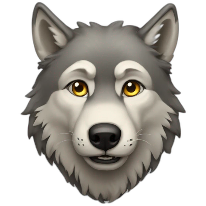 Very old wolf emoji