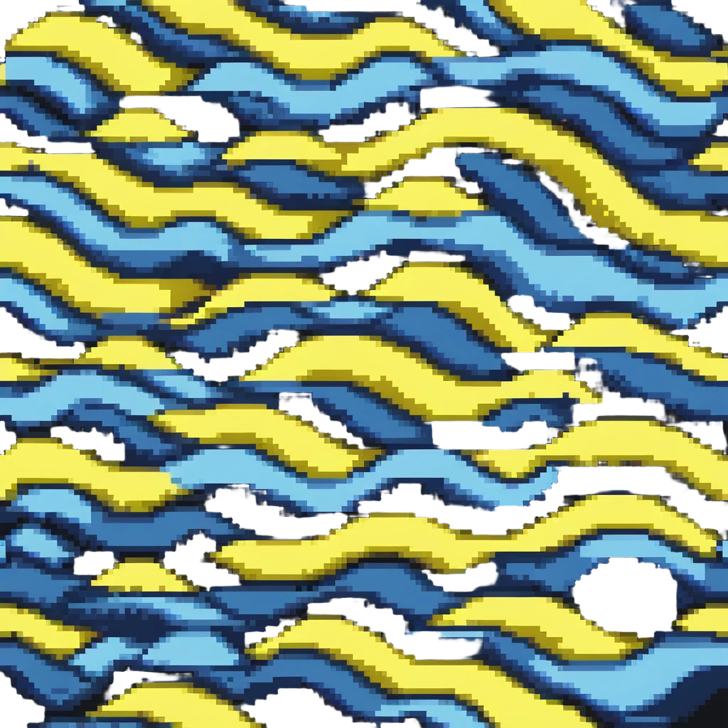 Wave with blue and yellow colors of Ukrainian flag emoji