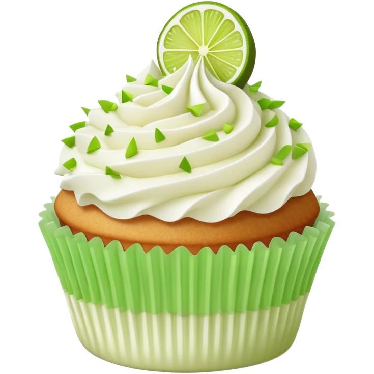 Coconut lime cupcake  emoji
