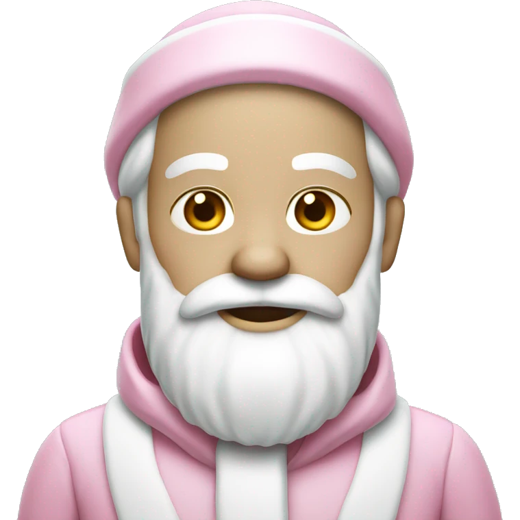 Light Pink Santa Claus with white skin emoji