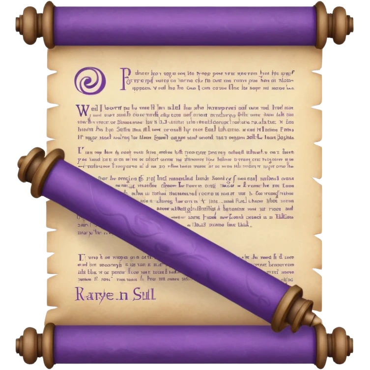 purple Scroll with quote emoji