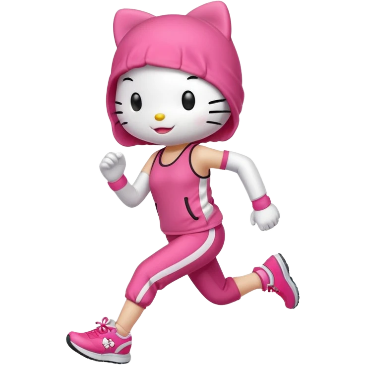 hello kitty jogging emoji