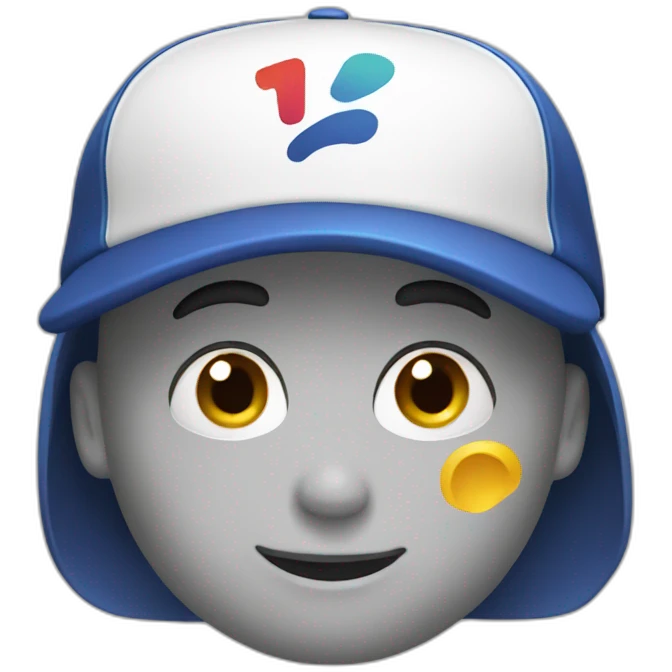 emoji with baseball cap emoji